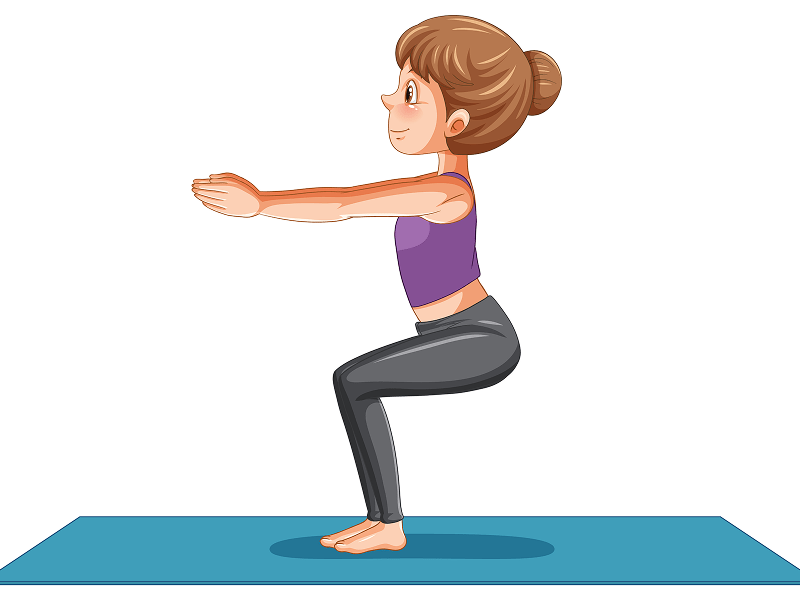 Illustration of yoga exercises