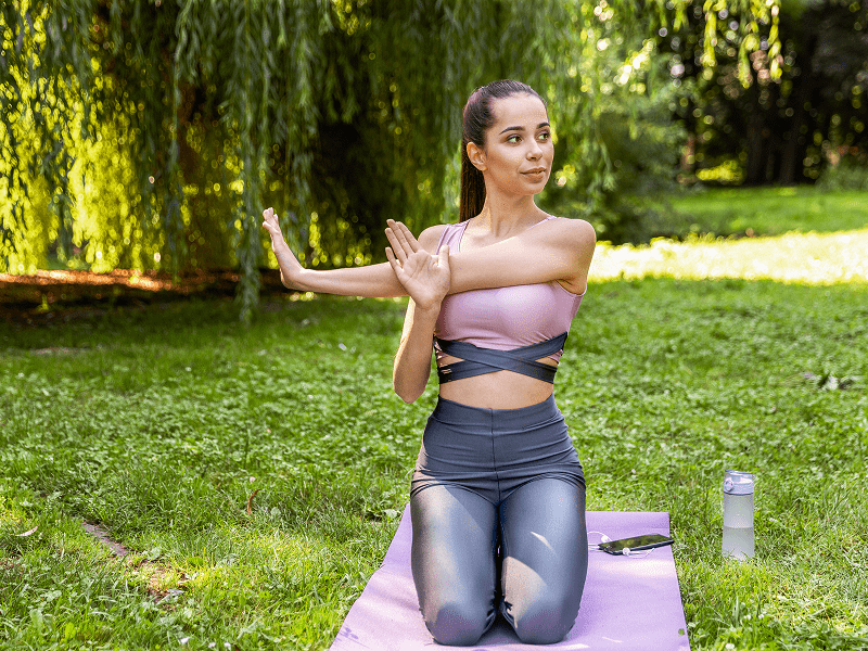 Illustration of yoga exercises