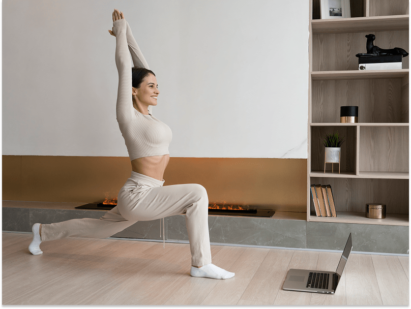 Illustration of yoga exercises